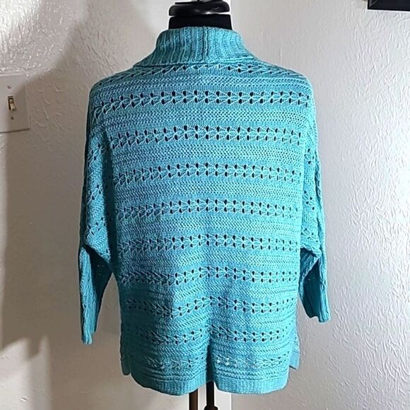 St. John's Bay Lightweight Sweater, Size Small,  Turquoise - Picture 3 of 5